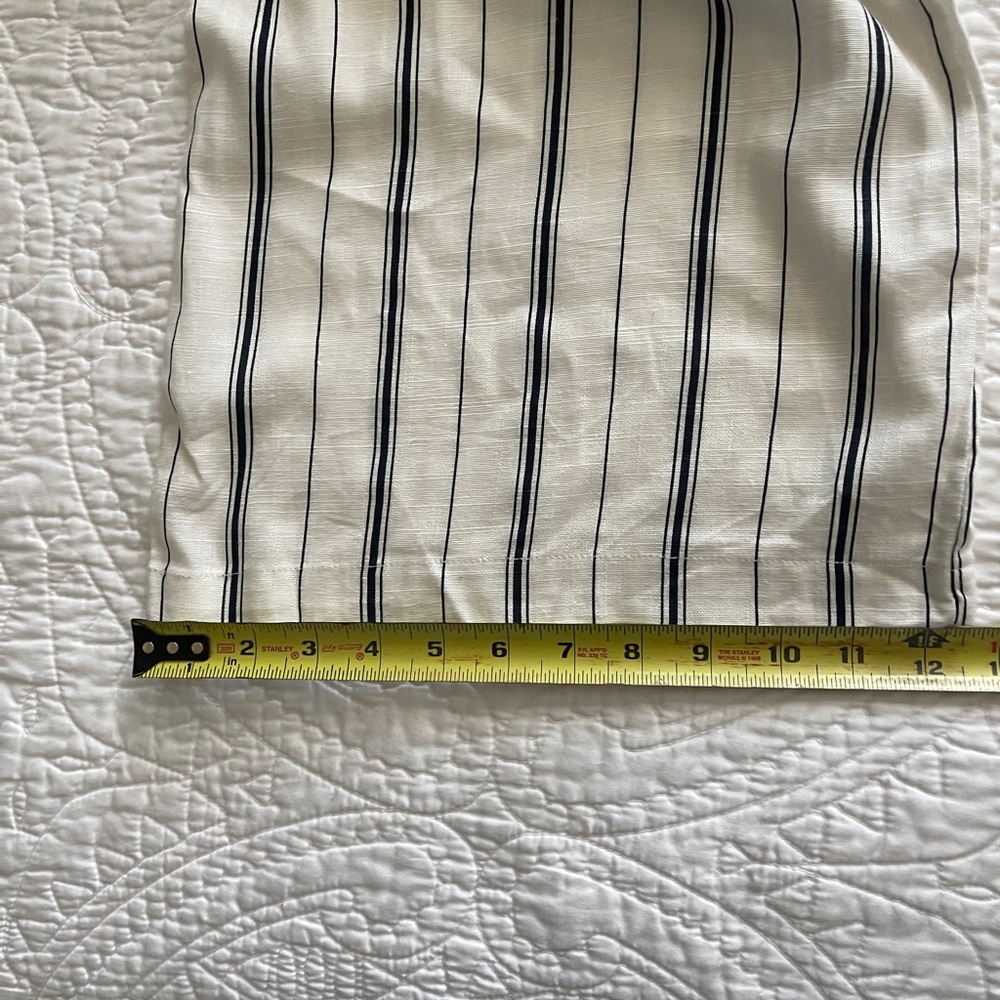 Indigo Rising Wide Leg Linen Cotton Striped Beltes Pants Size Large NWT - Picture 12 of 12